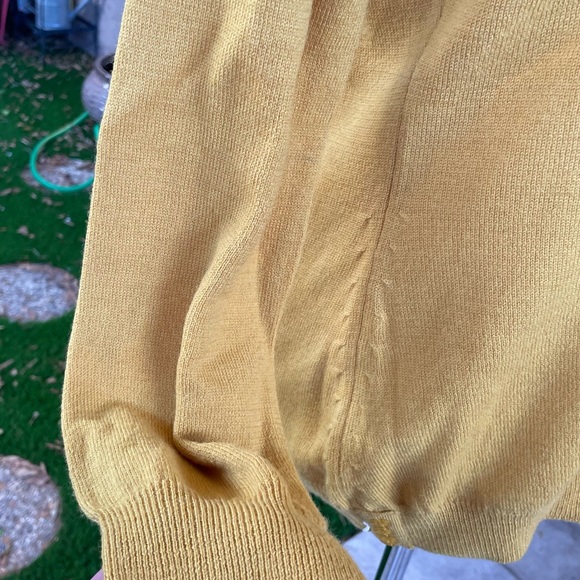 Brunella Gori 100% Fine Italian Merino Wool Lightweight Sweater Gold Large - Picture 7 of 16